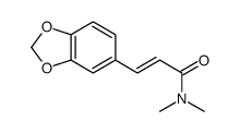 (E)-3-(1,3-benzodioxol-5-yl)-N,N-dimethylprop-2-enamide结构式