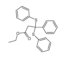 Ethyl 3-phenyl-3,3-bis(phenylthio)propionate Structure