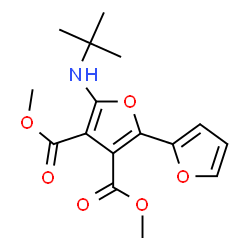 [2,2-Bifuran]-3,4-dicarboxylic acid,5-[(1,1-dimethylethyl)amino]-,dimethyl ester (9CI) Structure