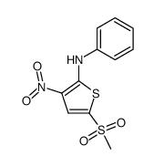 5-(methylsulfonyl)-3-nitro-N-phenylthiophen-2-amine结构式