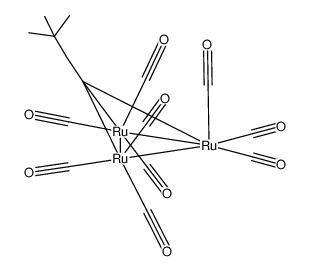 H3Ru3(CO)9(μ3-η2-C2tBu) Structure