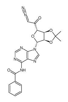 N-(9-((3aR,4R,6S,6aS)-6-(2-diazoacetyl)-2,2-dimethyltetrahydrofuro[3,4-d][1,3]dioxol-4-yl)-9H-purin-6-yl)benzamide结构式