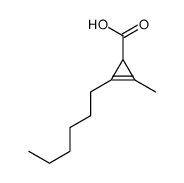 2-hexyl-3-methylcycloprop-2-ene-1-carboxylic acid结构式