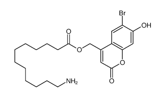 12-aminododecanoic acid 6-bromo-7-hydroxy-2-oxochromen-4-ylmethyl ester Structure