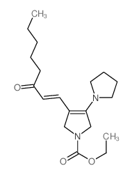 1H-Pyrrole-1-carboxylicacid, 2,5-dihydro-3-(3-oxo-1-octenyl)-4-(1-pyrrolidinyl)-, ethyl ester, (E)-(9CI)结构式