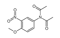 N-acetyl-N-(4-methoxy-3-nitrophenyl)acetamide Structure