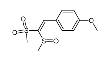 (E)-1-methoxy-4-(2-(methylsulfinyl)-2-(methylsulfonyl)vinyl)benzene结构式
