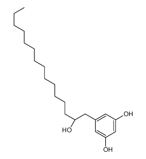 5-[(2R)-2-hydroxypentadecyl]benzene-1,3-diol Structure