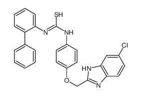 3-[4-[(5-chloro-3H-benzoimidazol-2-yl)methoxy]phenyl]-1-(2-phenylpheny l)thiourea Structure