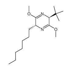 (2S,5R)-2-(tert-butyl)-5-heptyl-3,6-dimethoxy-2,5-dihydropyrazine结构式