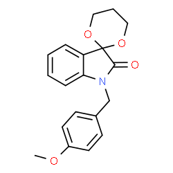 1'-(4-methoxybenzyl)-1',2'-dihydrospiro([1,3]dioxane-2,3'-indole)-2'-one结构式