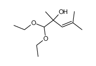 2-hydroxy-2,4-dimethyl-pent-3-enal-diethylacetal Structure