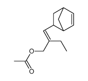 2-(bicyclo[2.2.1]hept-5-en-2-ylmethylene)butyl acetate structure