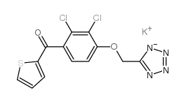 potassium,[2,3-dichloro-4-(1,2,3-triaza-4-azanidacyclopenta-2,5-dien-5-ylmethoxy)phenyl]-thiophen-2-ylmethanone Structure