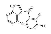 (4-chloro-1H-pyrrolo[2,3-b]pyridin-3-yl)-(2,3-dichlorophenyl)methanone结构式