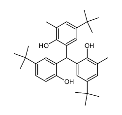 tris(5-tert-butyl-2-hydroxy-3-methylphenyl)methane结构式