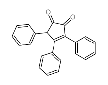 3-Cyclopentene-1,2-dione,3,4,5-triphenyl-结构式