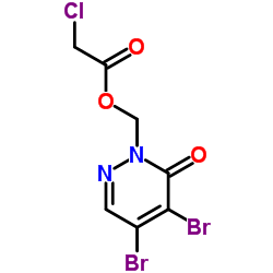 (4,5-Dibromo-6-oxo-1(6H)-pyridazinyl)methyl chloroacetate Structure