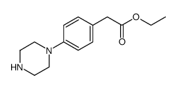 ethyl 2-(4-(piperazin-1-yl)phenyl)acetate Structure