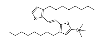 [E-(5-(2-(3-octylthien-2-yl)-vinyl)-4-octylthien-2-yl)]trimethyltin Structure