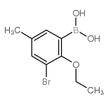 3-BROMO-2-ETHOXY-5-METHYLPHENYLBORONIC & Structure