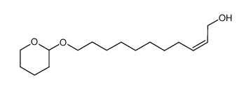 (Z)-11-((tetrahydro-2H-pyran-2-yl)oxy)undec-2-en-1-ol结构式