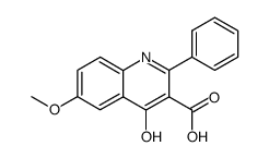 4-hydroxy-6-methoxy-2-phenyl-quinoline-3-carboxylic acid结构式