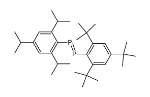 (E)-1-(2,4,6-triisopropylphenyl)-2-(2,4,6-tri-tert-butylphenyl)diphosphene结构式