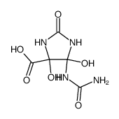 4,5-dihydroxy-2-oxo-5-ureido-imidazolidine-4-carboxylic acid结构式