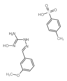 1-hydroxy-2-[(3-methoxyphenyl)methylideneamino]guanidine; 4-methylbenzenesulfonic acid Structure