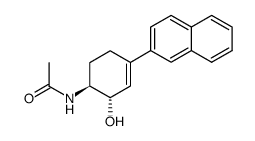 N-((1S,2S)-2-Hydroxy-4-naphthalen-2-yl-cyclohex-3-enyl)-acetamide Structure