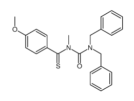 1,1-Dibenzyl-3-(4-methoxy-thiobenzoyl)-3-methyl-urea结构式