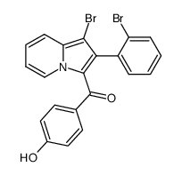 [1-Bromo-2-(2-bromo-phenyl)-indolizin-3-yl]-(4-hydroxy-phenyl)-methanone结构式