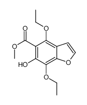 methyl 4,7-diethoxy-6-hydroxy-1-benzofuran-5-carboxylate结构式
