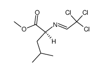 (S)-4-Methyl-2-[2,2,2-trichloro-eth-(E)-ylideneamino]-pentanoic acid methyl ester Structure