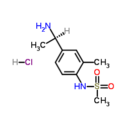 N-{4-[(1R)-1-Aminoethyl]-2-methylphenyl}methanesulfonamide hydrochloride (1:1) Structure