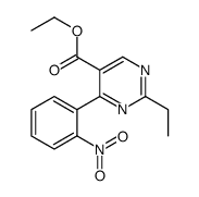 Ethyl 2-ethyl-4-(2-nitrophenyl)-5-pyrimidinecarboxylate结构式