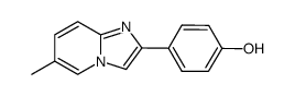 2-(4-hydroxyphenyl)-6-methylimidazo[1,2-a]pyridine结构式