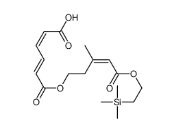 (2E,4E)-6-[(Z)-3-methyl-5-oxo-5-(2-trimethylsilylethoxy)pent-3-enoxy]-6-oxohexa-2,4-dienoic acid Structure