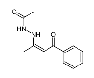 Acetic acid N'-((Z)-1-methyl-3-oxo-3-phenyl-propenyl)-hydrazide Structure