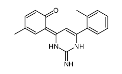 6-[2-amino-6-(2-methylphenyl)-1H-pyrimidin-4-ylidene]-4-methylcyclohexa-2,4-dien-1-one结构式