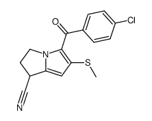5-(4-chlorobenzoyl)-6-methylthio-1,2-dihydro-3H-pyrrolo[1,2-a]-pyrrole-1-carbonitrile结构式