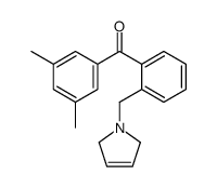 3,5-DIMETHYL-2'-(3-PYRROLINOMETHYL) BENZOPHENONE structure