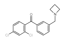 3'-AZETIDINOMETHYL-2,4-DICHLOROBENZOPHENONE结构式