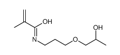 N-[3-(2-hydroxypropoxy)propyl]-2-methylprop-2-enamide结构式