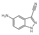 5-氨基-1H-吲唑-3-甲腈结构式