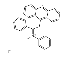 [2-Acridin-9-yl-1-phenyl-eth-(E)-ylidene]-methyl-phenyl-ammonium; iodide结构式