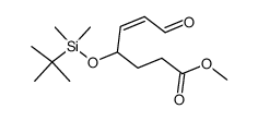 (Z)-4-(tert-Butyl-dimethyl-silanyloxy)-7-oxo-hept-5-enoic acid methyl ester结构式