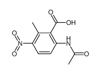 5-nitro-6-methyl-2-acetylaminobenzoic acid Structure