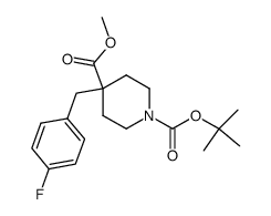 1-tert-butyl 4-methyl 4-(4-fluorobenzyl)piperidine-1,4-dicarboxylate结构式